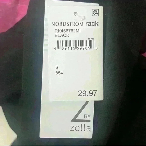 NWT Z By Zella Black Cropped Collared Shirt Sweater | Nordstrom Rack |Size Small - Picture 3 of 3